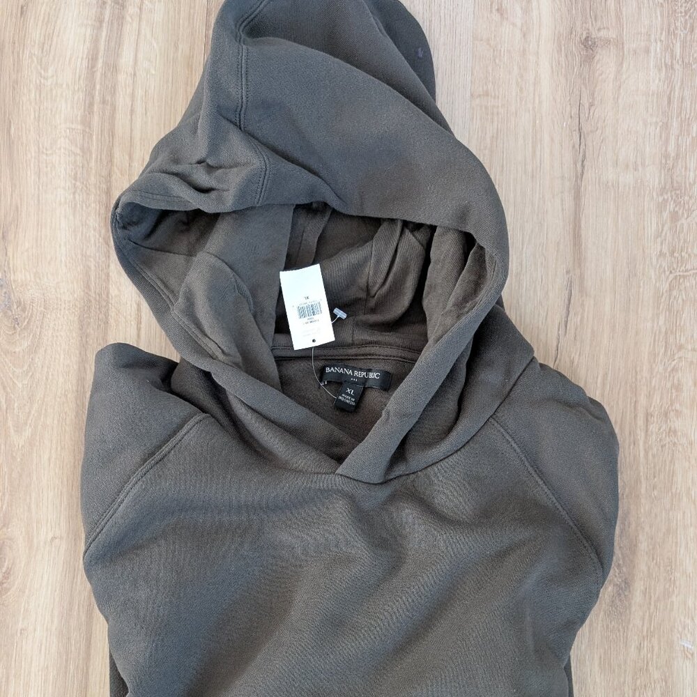 NWT Banana Republic Men’s Hoodie Sweatshirt XL Olive Green Pullover